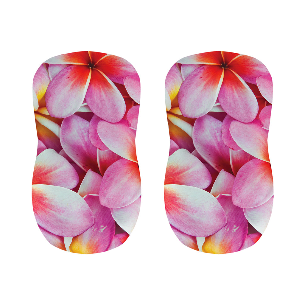 Pink Frangipani Flower Print Bar Stool Covers
