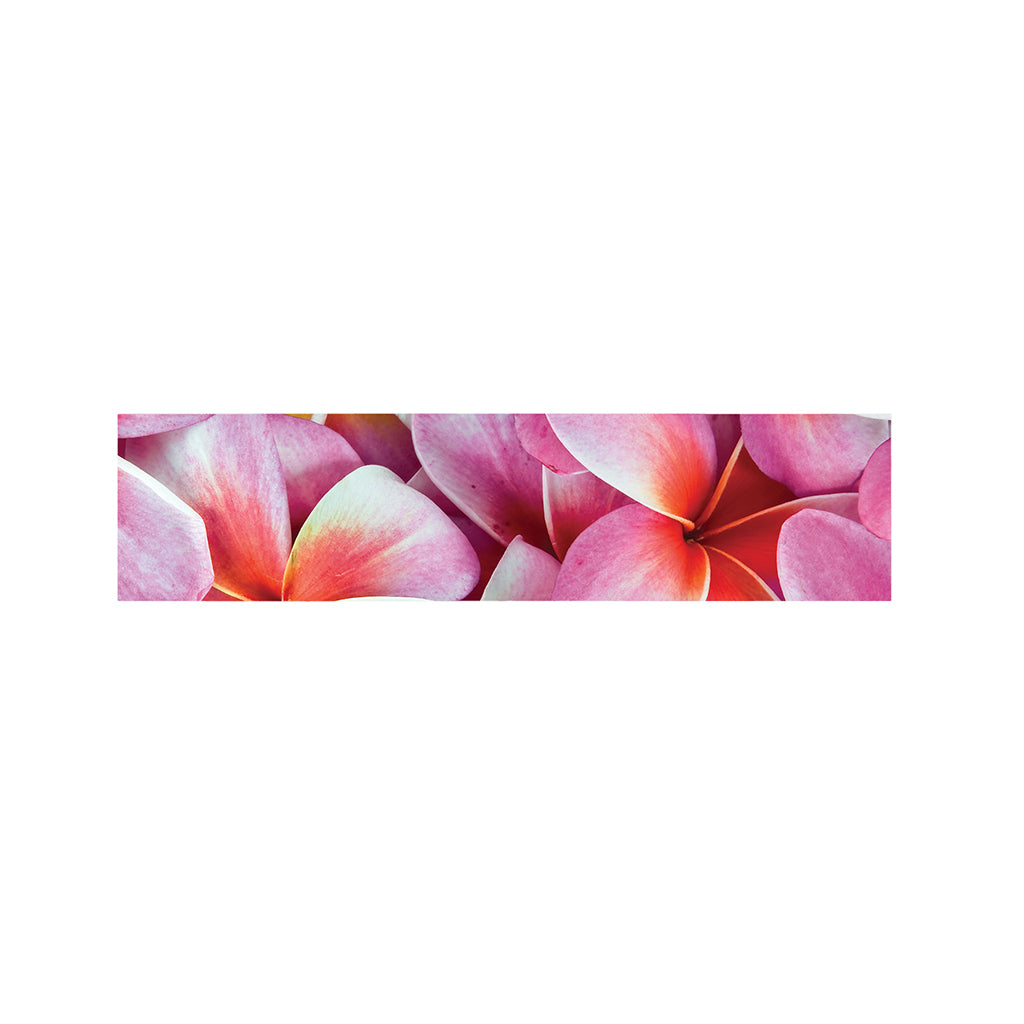 Pink Frangipani Flower Print Bed Runner