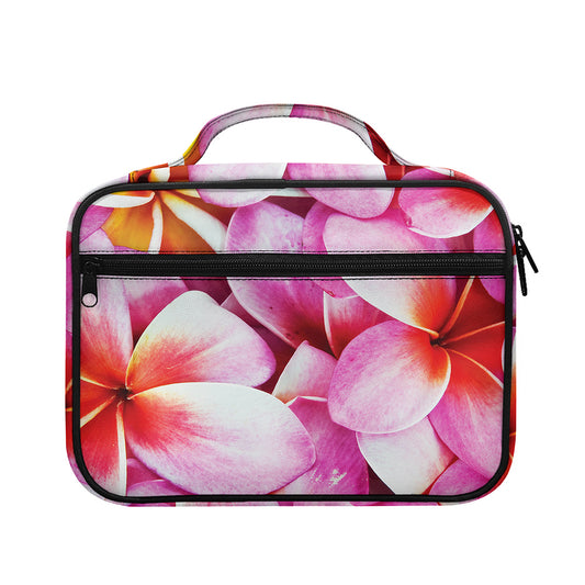 Pink Frangipani Flower Print Briefcase Bible Bag
