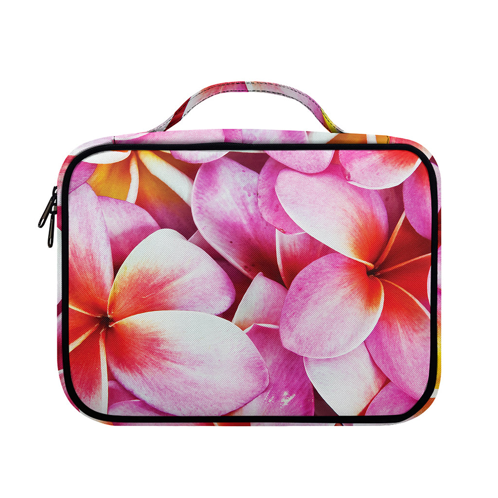 Pink Frangipani Flower Print Briefcase Bible Bag