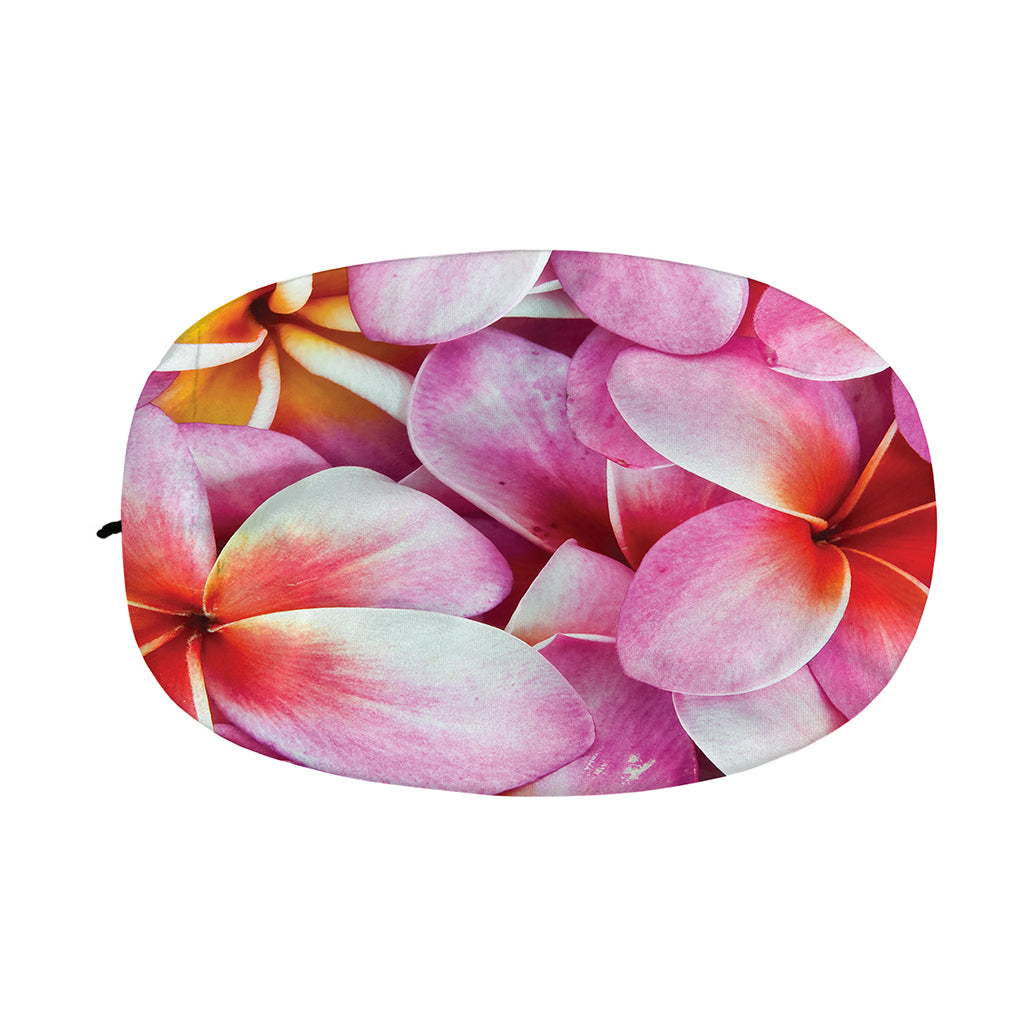 Pink Frangipani Flower Print Car Side Mirror Covers