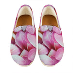 Pink Frangipani Flower Print Casual Shoes