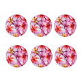 Pink Frangipani Flower Print Coaster Set
