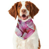 Pink Frangipani Flower Print Dog Bandana