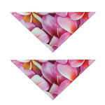 Pink Frangipani Flower Print Dog Bandana