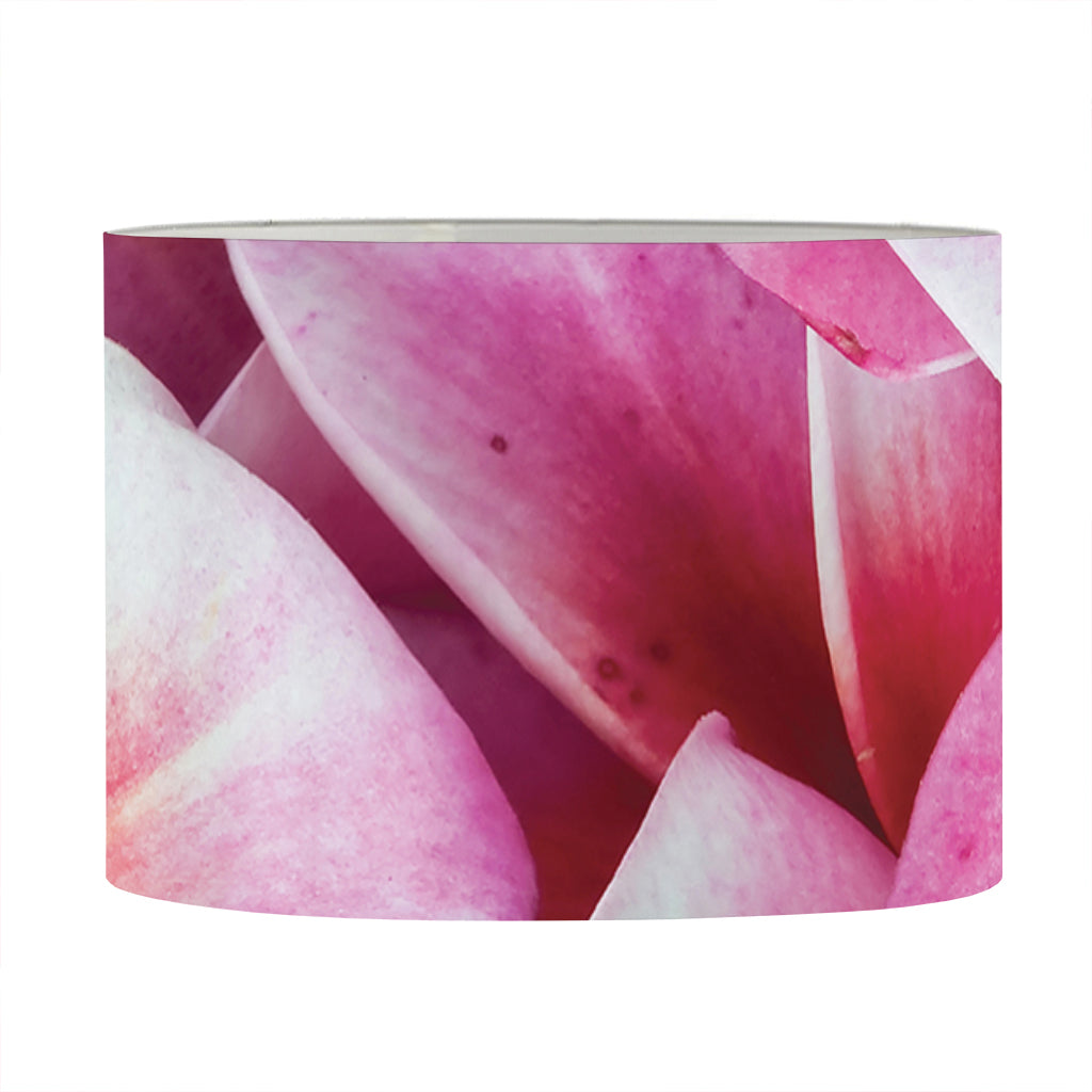Pink Frangipani Flower Print Drum Lamp Shade