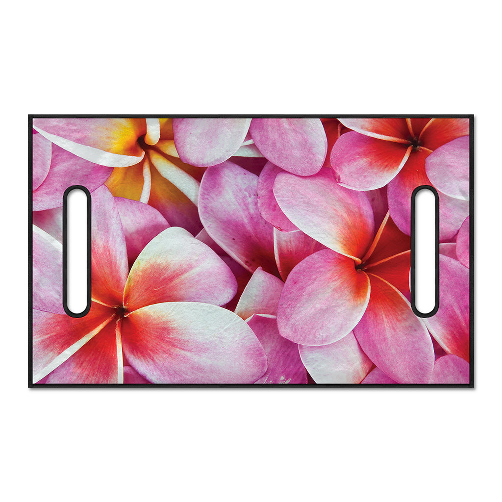 Pink Frangipani Flower Print Golf Cart Seat Cover