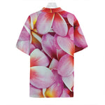 Pink Frangipani Flower Print Hawaiian Shirt