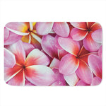 Pink Frangipani Flower Print Indoor Door Mat