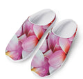 Pink Frangipani Flower Print Mesh Casual Shoes