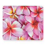 Pink Frangipani Flower Print Mouse Pad