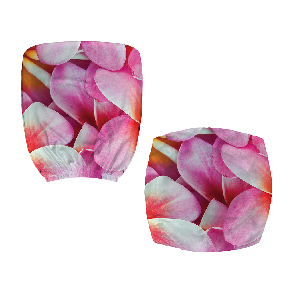 Pink Frangipani Flower Print Office Chair Cover