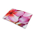 Pink Frangipani Flower Print Pet Cooling Mat Cover