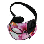 Pink Frangipani Flower Print Pet Sling Carrier