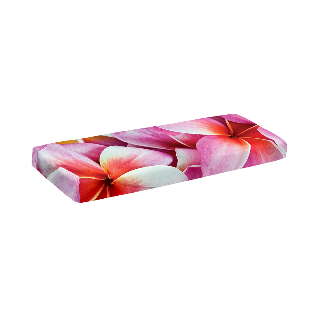 Pink Frangipani Flower Print Piano Keyboard Cover