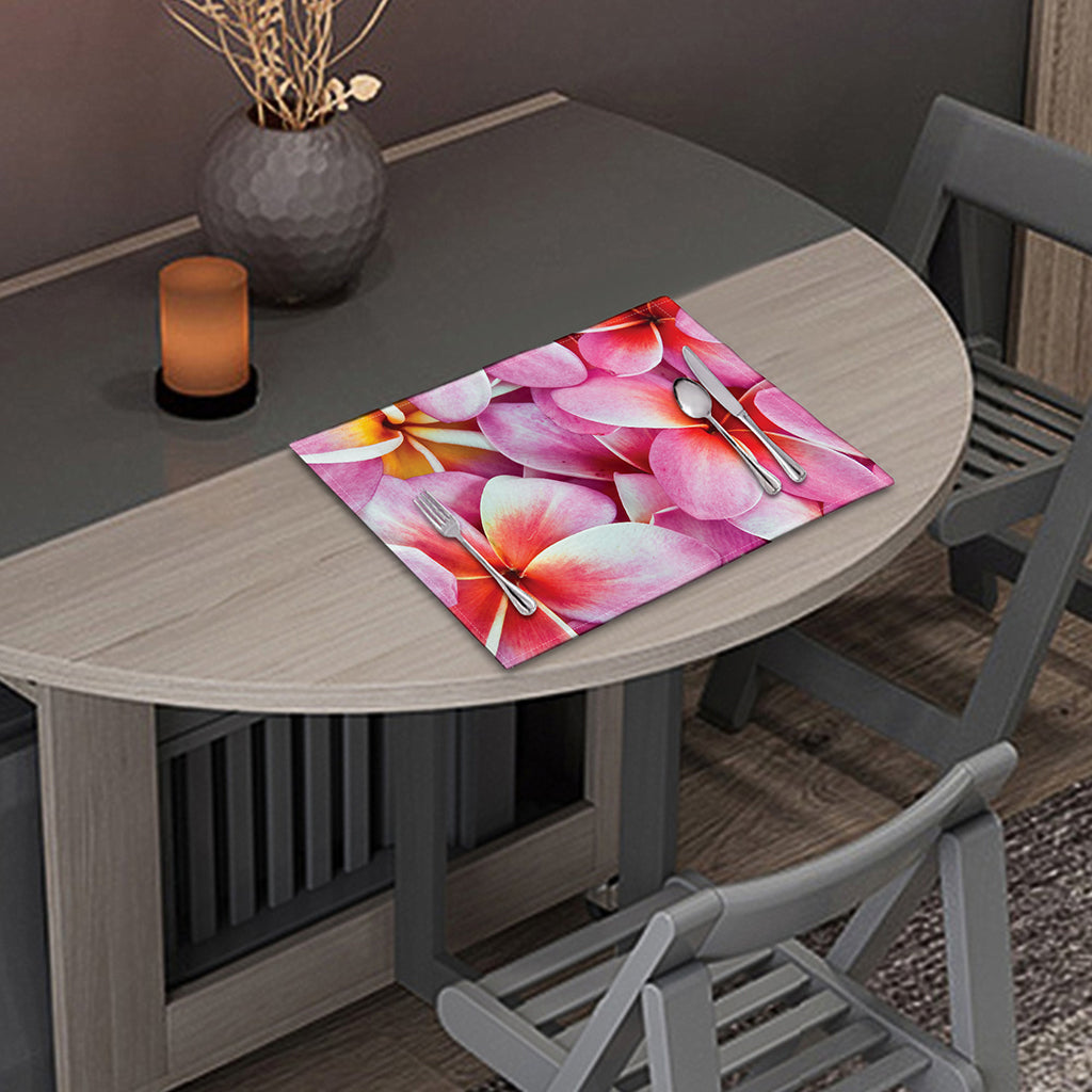 Pink Frangipani Flower Print Placemat