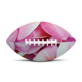 Pink Frangipani Flower Print Rugby Ball