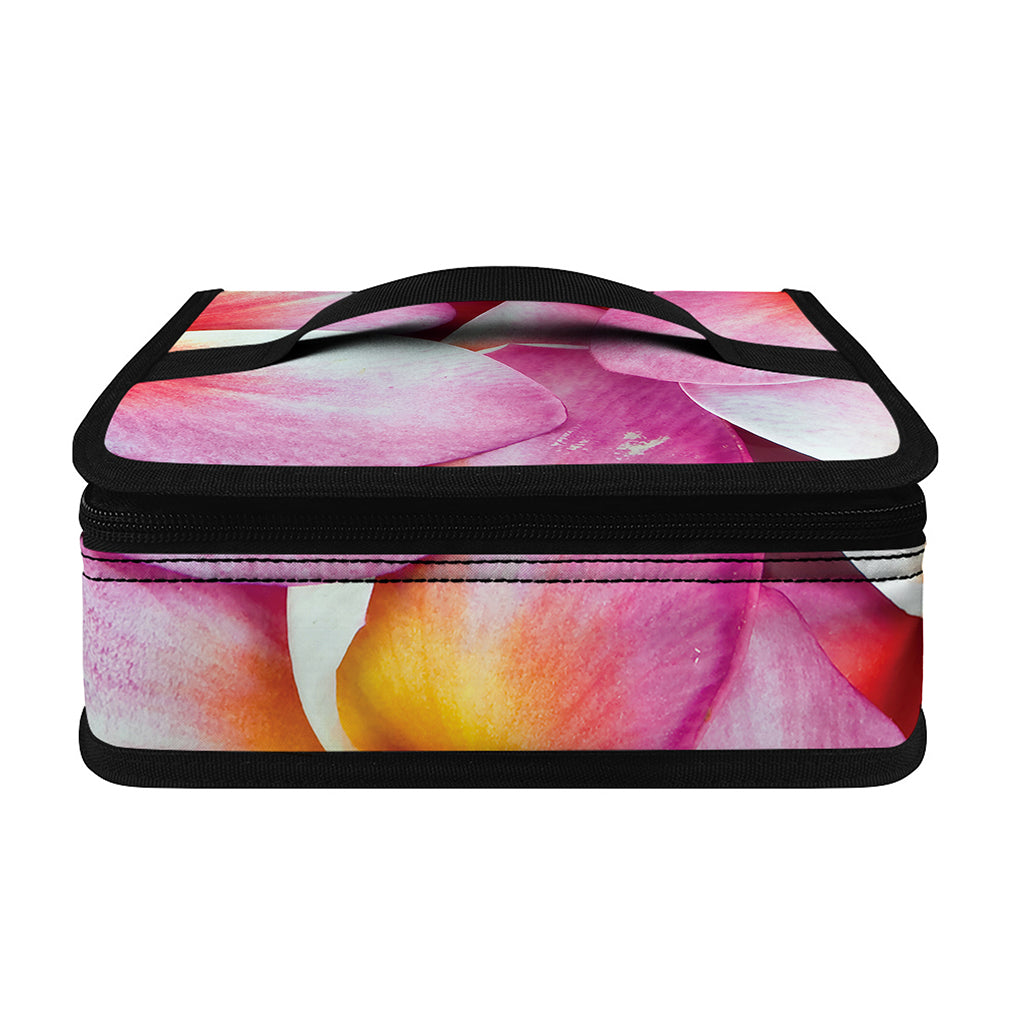Pink Frangipani Flower Print Small Lunch Bag