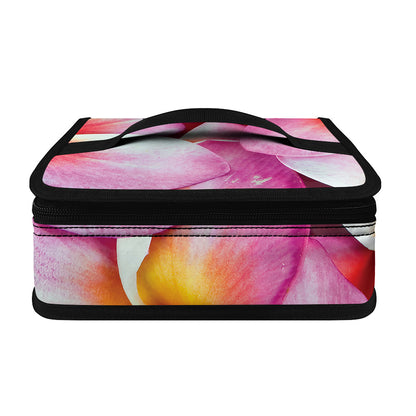 Pink Frangipani Flower Print Small Lunch Bag