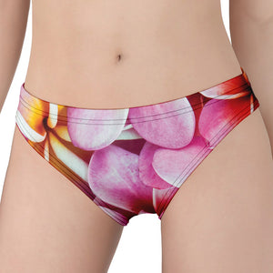 Pink Frangipani Flower Print Women's Panties