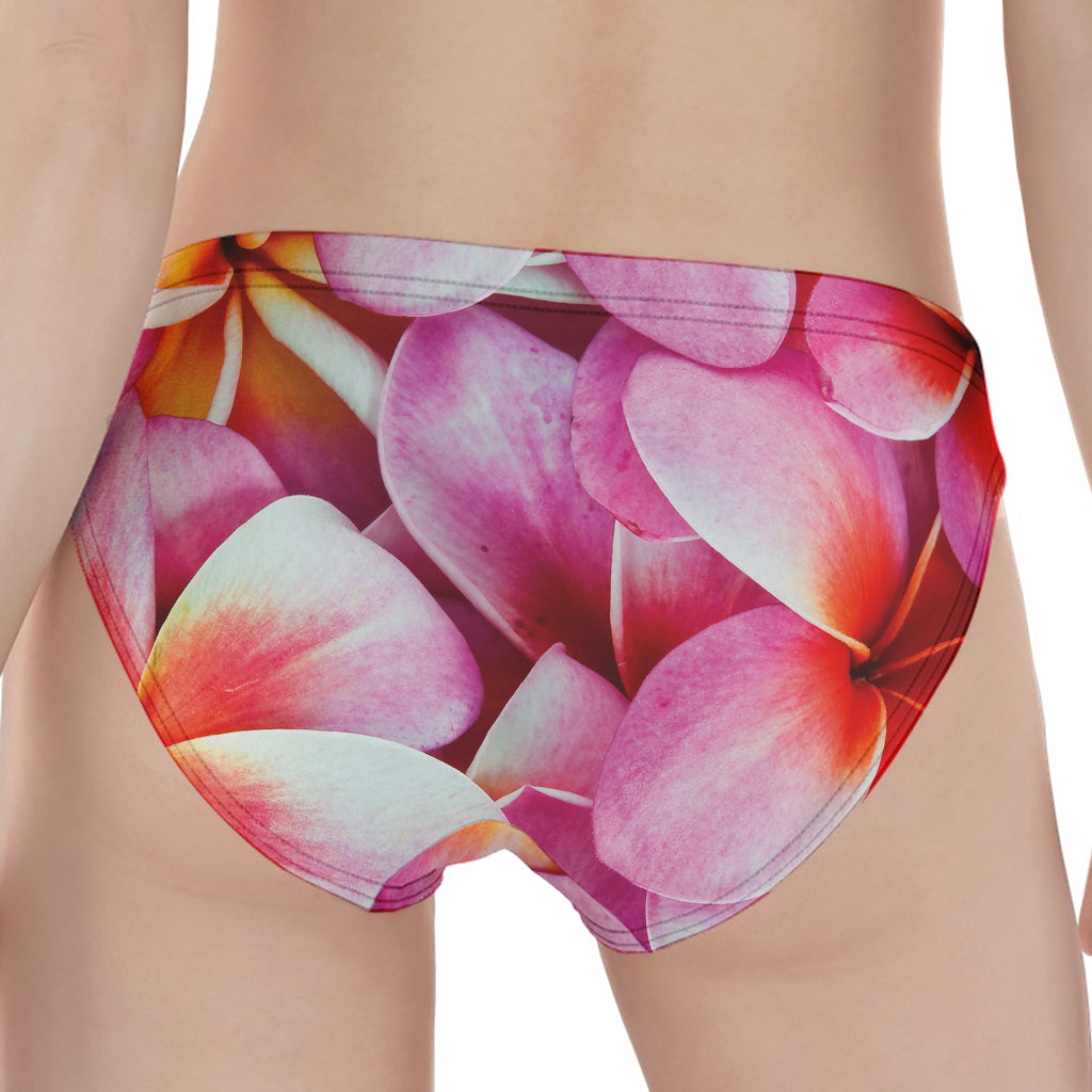 Pink Frangipani Flower Print Women's Panties