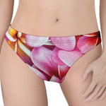 Pink Frangipani Flower Print Women's Thong