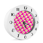 Pink Fried Eggs Pattern Print Alarm Clock