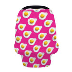 Pink Fried Eggs Pattern Print Baby Seat Cover