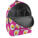 Pink Fried Eggs Pattern Print Backpack