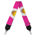 Pink Fried Eggs Pattern Print Bag Strap