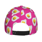 Pink Fried Eggs Pattern Print Baseball Cap