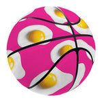 Pink Fried Eggs Pattern Print Basketball