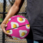 Pink Fried Eggs Pattern Print Basketball
