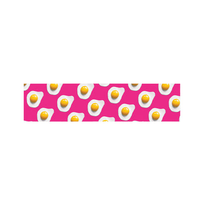 Pink Fried Eggs Pattern Print Bed Runner