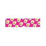 Pink Fried Eggs Pattern Print Bed Runner