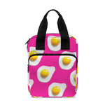 Pink Fried Eggs Pattern Print Bible Tote Bag