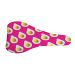 Pink Fried Eggs Pattern Print Bicycle Seat Cover