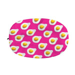 Pink Fried Eggs Pattern Print Car Side Mirror Covers