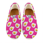 Pink Fried Eggs Pattern Print Casual Shoes