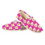 Pink Fried Eggs Pattern Print Casual Shoes