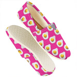 Pink Fried Eggs Pattern Print Casual Shoes