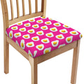 Pink Fried Eggs Pattern Print Chair Cushion Cover