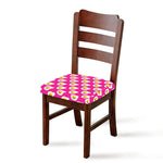 Pink Fried Eggs Pattern Print Chair Cushion Cover