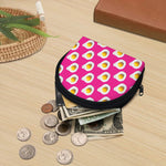 Pink Fried Eggs Pattern Print Coin Purse