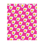 Pink Fried Eggs Pattern Print Curtain