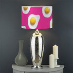 Pink Fried Eggs Pattern Print Drum Lamp Shade