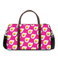 Pink Fried Eggs Pattern Print Duffel Bag