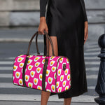 Pink Fried Eggs Pattern Print Duffle Bag
