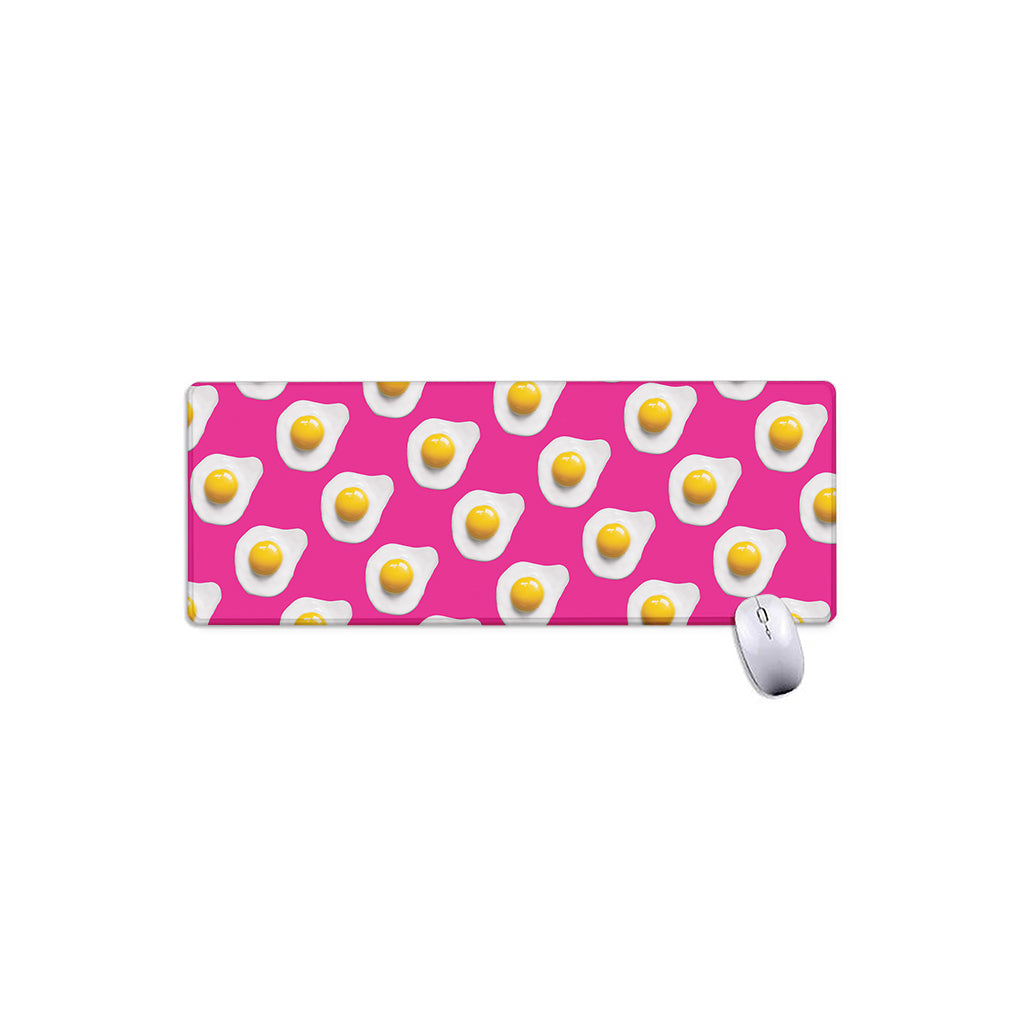 Pink Fried Eggs Pattern Print Extended Mouse Pad