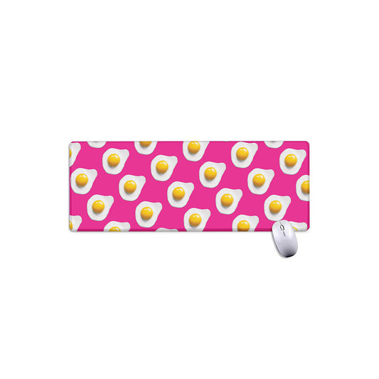 Pink Fried Eggs Pattern Print Extended Mouse Pad